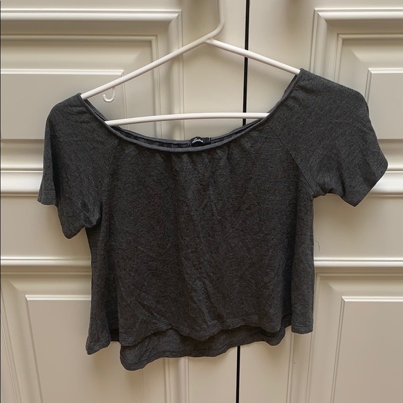 Grey slightly off shoulder top - Picture 3 of 5